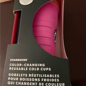 Starbucks color changing reusable cups. Three total -NWT.